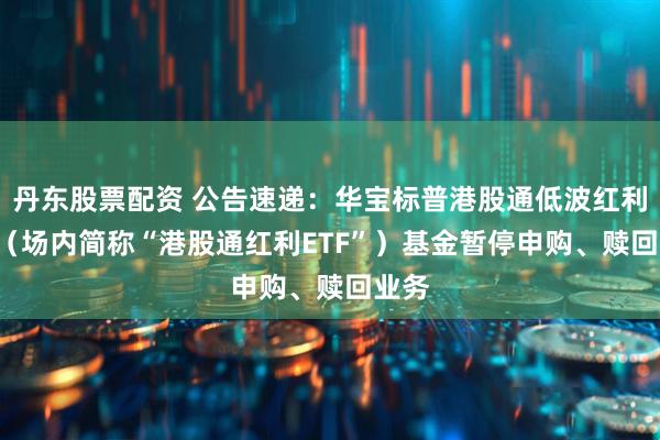 丹东股票配资 公告速递：华宝标普港股通低波红利ETF（场内简称“港股通红利ETF”）基金暂停申购、赎回业务